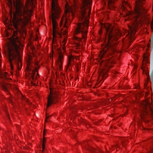 Antilia Femme Rich Red Velvet Top - Picture 4 of 9